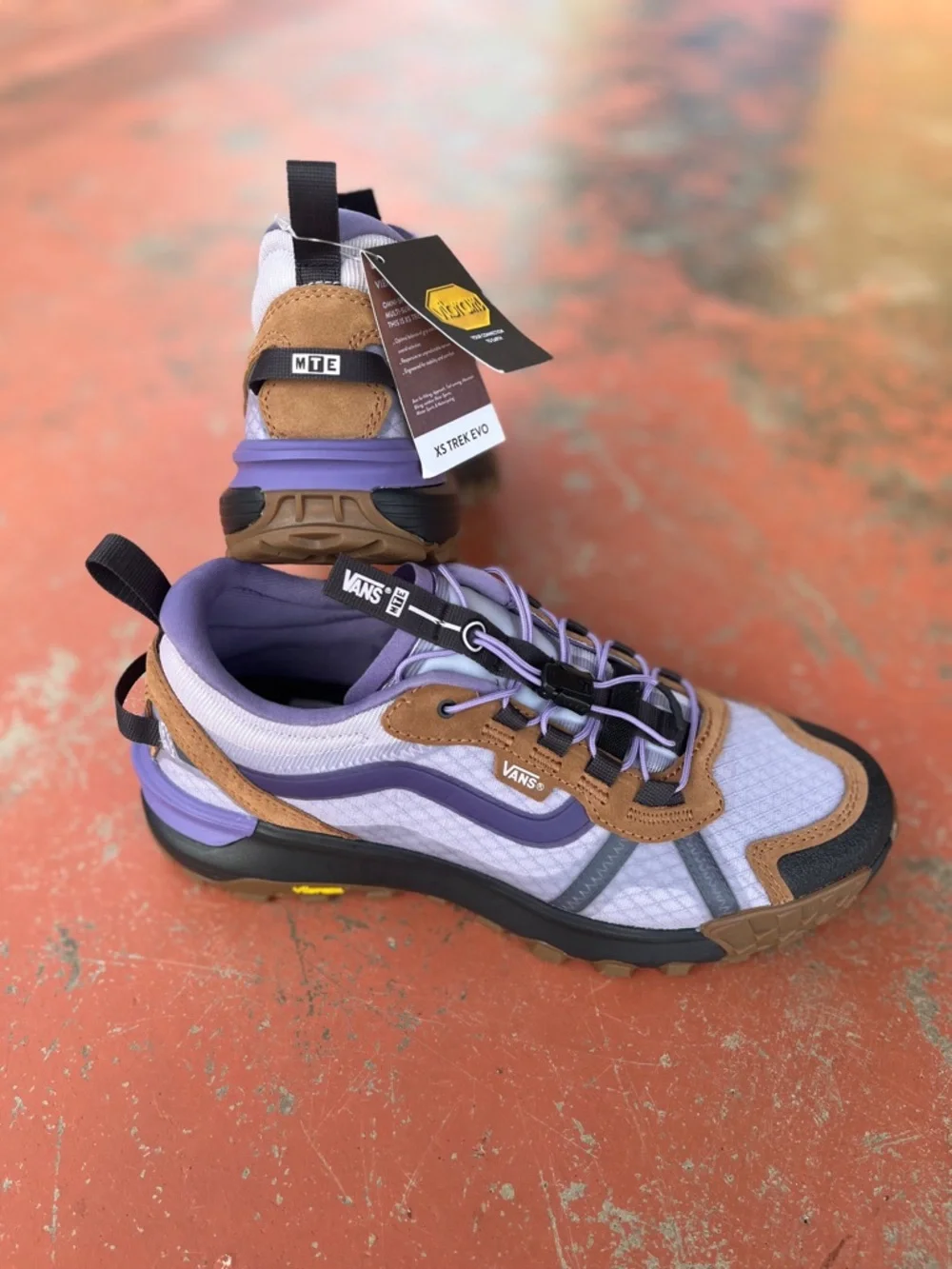 🥾VANS🥾 Vans MTE Crosspath XC Shoes Trail Sneakers Size 9.5 Purple Brown - Picture 4 of 8